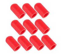 BESPORTBLE 10 Pezzi Copri Bacchette Batteria Silicone Rosso Morbido Ammortizzatori Silenziosi per Protezione Bacchette Facili da Installare e Rimuovere per Pratica Silenziosa