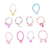 BESPORTBLE 10 Pezzi Di Corda Braccialetto Dei Cartoni Animati Braccialetto Gelato Braccialetto Rosa Braccialetto Per Dei Cartoni Animati Braccialetto Unicorno Colorful