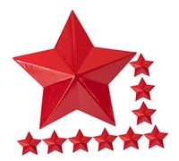 BESPORTBLE 10 Pezzi distintivo del pentagramma distintivi decorazioni sospeso distintivo spilla stella spilli a stella a cinque punte Spille con stemma a forma di stella sfuse Alluminio rosso