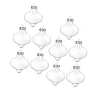 BESPORTBLE 10 Pezzi Lampadine di Plastica per L'artigianato Palline di Natale Chiare Vuoto Globo Lampadina Palla Ornamento Piccolo Artificiale Colorato Leggero Transparent L'animale Domestico
