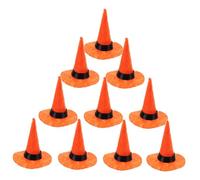 BESPORTBLE 10 Pezzi Mini Cappelli da Strega Feltro per Halloween Decorazioni per Feste e Gnomi Cappellini Arancioni da Accessori per Masquerade e Cosplay