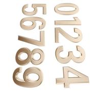 BESPORTBLE 10 Pezzi Numeri Civici 3d Autoadesivi in ABS Oro per Hotel e | Visibilità Migliorata, Installazione Facile, Stile Moderno ed Elegante, per Parete e Ingressi di Strutture Ricettive