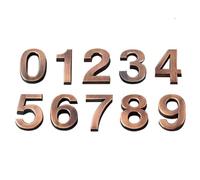 BESPORTBLE 10 Pezzi Numeri Civici 5cm 0-9, Targhe Porta in Abs Marrone | Set 0-9, Leggibili e Facili da Rimuovere, Stile Moderno, per Interno, Porte e Piani