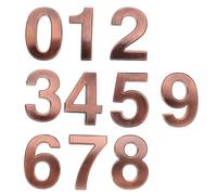 BESPORTBLE 10 Pezzi Numeri Civici Autoadesivi Impermeabili in Plastica Abs 10cm per Cassetta Postale e Condominio Colore Caffè per Esterni e Uffici