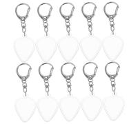BESPORTBLE 10 Pezzi Porta Plettro Chitarra Trasparente con Portachiavi Custodia Leggera per Plettri Acustici ed Elettrici Accessorio Stiloso e Protettivo