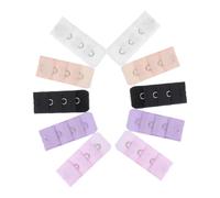 BESPORTBLE 10 Pezzi Prolunga per Reggiseno da Donna 1 Bottone e 3 File, Estensione in Nailon Morbido per Allargare Reggiseno, Facile da Lavare, per Mamme in Gravidanza Colore Casuale
