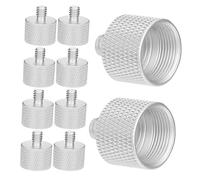 BESPORTBLE 10 Pezzi Riduttore Del Filo Dell'asta Del Microfono Adattatore Filettato Per Supporto Adattatore Filamento Metallico Boccola Per Microfono Silver