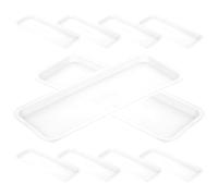 BESPORTBLE 10 Pezzi Sottovaso Rettangolare Bianco in Pp per Vasi e Bonsai | Plastica Riutilizzabile, Protegge Superfici da Acqua e Terra, Adatto Dentro e Casa, Facile da Pulire