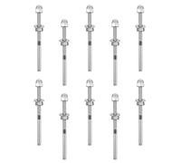 BESPORTBLE 10 Pezzi Tenditore per Cavi in Acciaio Inox per Sistema Ringhiera Scale, Terminale a Barra Dritta Installazione Semplice e Aspetto Elegante, Adatto per Uso Esterno