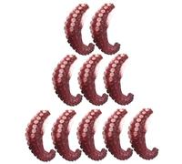 BESPORTBLE 10 Pezzi Tentacolo Di Polpo Finto Cibo Finto Di Mare Simulato Polpo Artificiale Per Decorazioni e Scena Fotografica