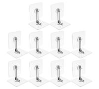 BESPORTBLE 10 Set Ancoraggi Adesivi per Mobili senza Trapano Fissaggio Sicurezza per Libreria Cassettiera e Scaffali TV Staffe Antiribaltamento senza Perforazione per Casa