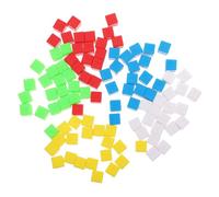 BESPORTBLE 100 Matematici Impilabili in Plastica Colorata Aiuti Didattici per Geometria Elementare Blocchi Quadrati per Apprendimento e Creatività