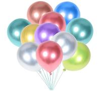 BESPORTBLE 100 Palloncini Metallizzati in Lattice Colorati per Feste Compleanno Decorazioni Party Resistenti e Sicuri
