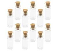 BESPORTBLE 100 Pezzi Bottiglie di Vetro Trasparente da 1 Ml Tappo di Sughero, Mini Bottiglie Pendenti per Decorazioni e Conservazione di Messaggi, Oli Essenziali e Piccoli Oggetti, Accessori