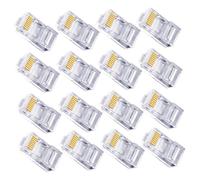 BESPORTBLE 100 pezzi Cata Connettori Ethernet Perforati per Cavo Solido Plug di Rete con Clip Rinforzata e Trasmissione Stabile Montaggio Veloce per Reti Lan Professionali