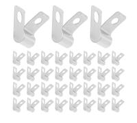 BESPORTBLE 100 Pezzi Clip R Forma di R in Acciaio Inossidabile Morsetti Isolanti Resistenti al Calore e Antincendio per Fissaggio Cavi e Tubazioni Organizzatore per Gestione Cavi in Ambienti