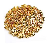 BESPORTBLE 100 Pezzi Rivetti Metallici Borchie Quadrate Perle di Funghi Elementi di Fissaggio in Argento Punte e Borchie Ciondoli a Forma di Fungo Borchie a Vite Scatti d'oro Golden