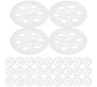BESPORTBLE 100 Pezzi Rondelle Facile da Conservare Rotonde in Plastica Design Semplice e Delicato, Colore Bianco per Pannelli Isolanti in Schiuma Adatte per Fissaggio Interno ed Esterno