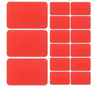 BESPORTBLE 100 Pezzi Spessori per Finestre e Porte in Plastica Rossa per | Supporto per Mobili, Riduzione Vibrazioni e Rumore, Installazione Semplice, Nota Differenza Colore