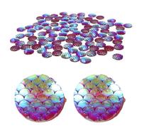 BESPORTBLE 100 Pezzi Strass Piatti in Resina a Forma di Squama di Pesce, Resistenti ad Alta Temperatura e Stabili, per Decorazioni di Abiti e Progetti di Artigianato Fai da Te