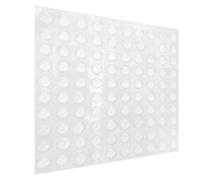 BESPORTBLE 100 Pezzi Tampone Adesivo in Silicone Bianco Antiscivolo e Anti-collisione per Mobili e Armadi, Supporto per Persone Disabilità Visive, per Casa e Ufficio