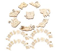 BESPORTBLE 100 Sagome Gatto in Legno Non Finite per Lavoretti da Te Superficie Liscia senza Schegge per Pittura e Decorazioni Artistiche Gatto Artigianali Educativi per Attività Manuali