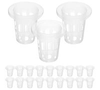 BESPORTBLE 100Pezzi Cestini Idroponici Vasi Plastica Riutilizzabili con Rete Mesh per Coltivazione Ideali per Mantenere umidità e Nutrienti nelle Radici delle Piante Perfetti per e Balconi