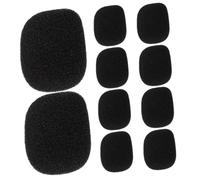 BESPORTBLE 10pezzi Coperture Microfono Mini in Spugna Parabrezza Antivento Leggeri e Morbidi Compatibili Con Microfoni Wireless Clip e Headset Riduzione Rumore Per Podcast e Comunicazione Chi