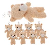 BESPORTBLE 10pezzi Orsetto Peluche Mini Portachiavi Ciondolo Giocattolo Forma Appesa Per Borsa Cellulare Altri Oggetti