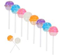 BESPORTBLE 10pezzi Resin Lollipop Prop Glitter Simulazione Caramelle Decorazione Festa Colori Misti Per Ragazzo Ragazza Ragazza e Decorazioni Natalizie