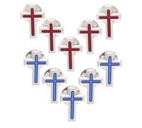 BESPORTBLE 10pezzi Spilla Religiosa Smaltata in Metallo Spilla Di Gesù Croce Distintivo Per Prima Comunione Accessorio Da Bavero Per Uomo e Donna