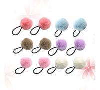BESPORTBLE 12 Pezzi Elastici per Chioma Pon Pon Morbido a Forma di Palla, Facili da Indossare e Rimuovere, per Matrimoni e Halloween, Accessori Eleganti per Ragazze e Donne