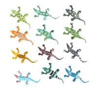 BESPORTBLE 12 Pezzi Giocattolo Coccodrillo in Materiale Plastico Ornamento Da Tavolo Per Ragazza Di Statuette Realistiche Di Animali Per Educare e Stimolare Immaginazione