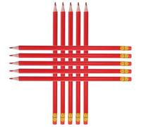 BESPORTBLE 12 Pezzi Matite Rosse Cancellabili in Legno con Gomma, | Disegno e Scrittura, Forma Esagonale, Resiste alle Sbavature, Uso Versatile per Artisti e Contabili