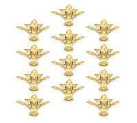 BESPORTBLE 12 Pezzi Piedini Decorativi Antichi in Lega di Zinco per Scatole | Supporto Stabile, Protegge i Pavimenti, Installazione Semplice con Viti Incluse, Finitura Oro Lucido