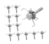 BESPORTBLE 12 Pezzi Punte di Freccia per Caccia Piccoli Animali in Acciaio Inossidabile Design Testa Piatta per Maggiore Impatto Compatibili con Aste Filettate per Tiro con Arco Outdoor