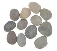 BESPORTBLE 12 Pezzi Sassi Naturali Piatte 5-8cm per Pittura e Decorazione, Rocce Lisce per Progetti Creativi Fai da Te in Giardino e Percorsi