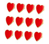 BESPORTBLE 12 Pezzi spilla a forma di cuore Spille perni spillo Carino spilla d'amore nozze matrimonio Spilla decorativa perno del cuore Brucia delle ragazze spilla spilla Lega di zinco rosso