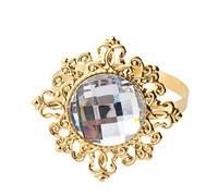 BESPORTBLE - 12 portatovaglioli con strass natalizi, rotondi, portatovaglioli, per Natale, festa di matrimonio, banchetto, ricevimento, catering (oro)