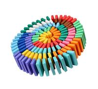 BESPORTBLE 120 Blocchi Domino Legno Colorati Educativo per Didattico per Sviluppo Creatività e Apprendimento Domino Legno per Attività Genitore Figlio