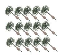 BESPORTBLE 15 Miniature Palm Tree Model in Plastic Realistic Fake Coconut Trees For Moss Micro Landscape DIY Fairy Garden Railway Scenery Decoration And Cake Topper Accents