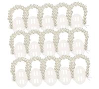 BESPORTBLE 15 Pezzi Braccialetto Di Fiore Di Perle Addio Al Nubilato Giarrettiera Gioielli Da Sposa Per La Sposa Nozze Nuziale Decorazione Del Braccialetto Per Il Matrimonio Perla Bianca