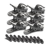 BESPORTBLE 15 Pezzi Clip Microfono per Cavo Lavalier in Abs Nero, Clip per Filo Auricolari Leggeri e Versatili, per Presentazioni e Registrazioni