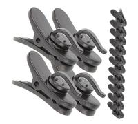 BESPORTBLE 15 Pezzi Clip per Microfono in ABS Nero, Clip Resistenti per Cavi Auricolari e Cuffie, Fissaggio Sicuro per Presentazioni e Registrazioni