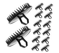 BESPORTBLE 15 Pezzi Massaggiante per Capelluto Pennello Shampoo Portatile in Plastica Morbida Dimensioni Compatte per Rilassante e dei