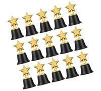 BESPORTBLE 15 Pezzi Mini Premio a Stella a Cinque Punte in Plastica Oro per Studenti, Riconoscimento Riutilizzabile Valore da Collezione per Riconoscimenti in