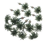 BESPORTBLE 15 Pezzi Miniature Piante Finte in Plastica per Diorama Alberi di Cocco Realistici per Micro Paesaggi Decorazioni per delle Fate Modellismo Ferroviario e Cake Topper Verde