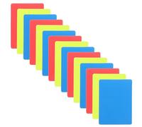 BESPORTBLE 15 Pezzi Set Cartellini Arbitrali Calcio Rosso Giallo Blu, Schede Ufficiali per Arbitri Professionisti, Accessori per Gare Indoor e Outdoor, Kit Completo Penalità e Ammonizioni