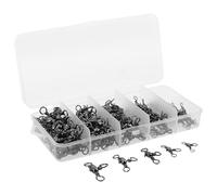 BESPORTBLE 150 Pezzi Girelle da in Acciaio Inossidabile Vie Connettori per e Esche Kit Accessori per Attrezzatura da in Salata Resistente Gestione Flessibile delle