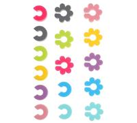 BESPORTBLE 16 Pezzi Segnabicchiere per Bicchieri da Vino e Facile da Pulire Buona Elasticità a Forma di Fiore in Silicone per Feste e Vita Quotidiana per Feste e Vita Quotidiana